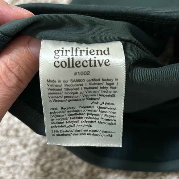 Girlfriend Collective dark green sports bra S - Picture 4 of 4